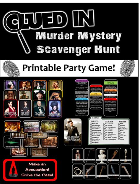 murder mystery packet|Downloadable Murder Mystery Party Games .